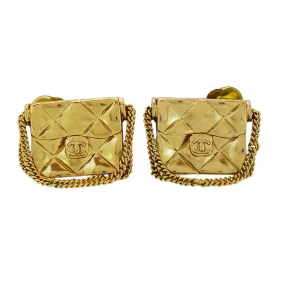 CHANEL Jewelry - CHANEL Gold Earrings